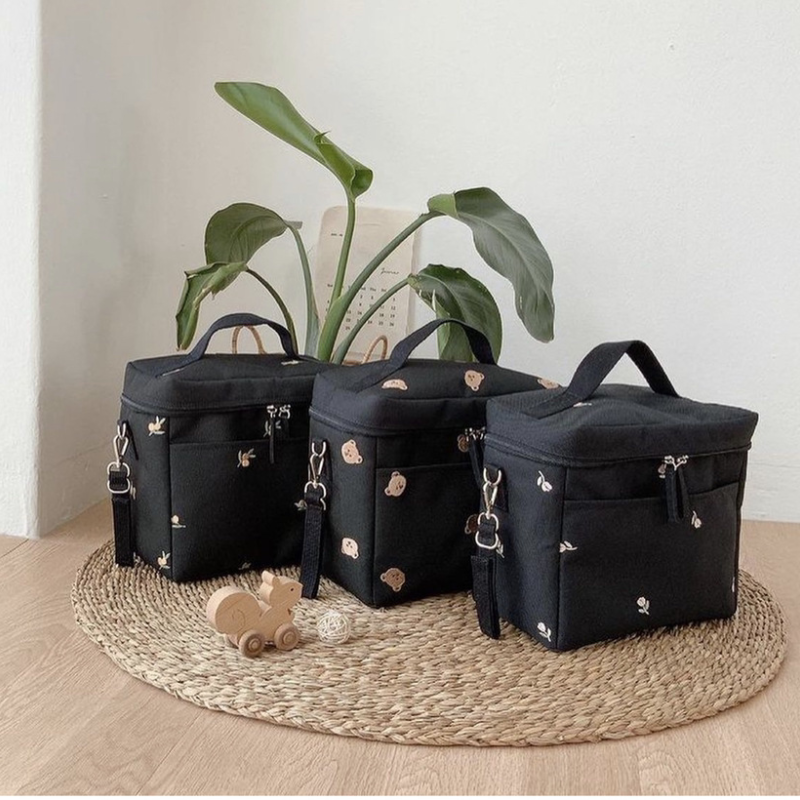 Bear Embroidery Baby Stroller  - Baby Food Storage avaliação e preço