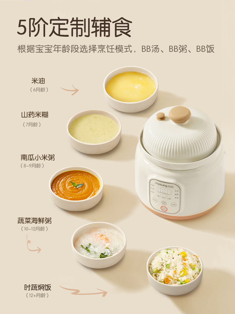 Jiuyang micro-pressure BB pot  - Baby Rice Food avaliação e preço