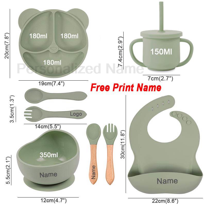 Feeding Set Silicone For Baby  - Silicone Suction Bowl avaliação e preço