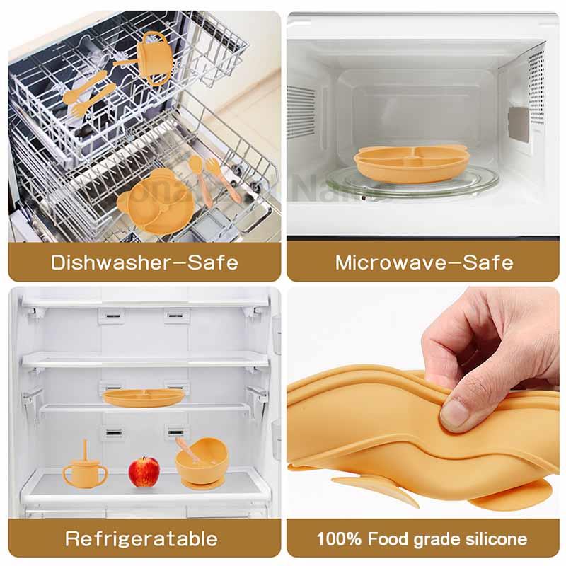 Feeding Set Silicone For Baby  - Silicone Suction Bowl avaliação e preço